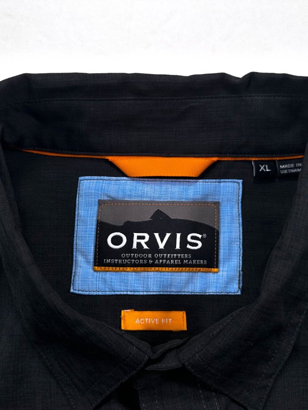 Orvis Tech Chambray Shirt XL Active Fit Black Gray EOTECH 2nd Amendment 2A - Picture 3 of 5